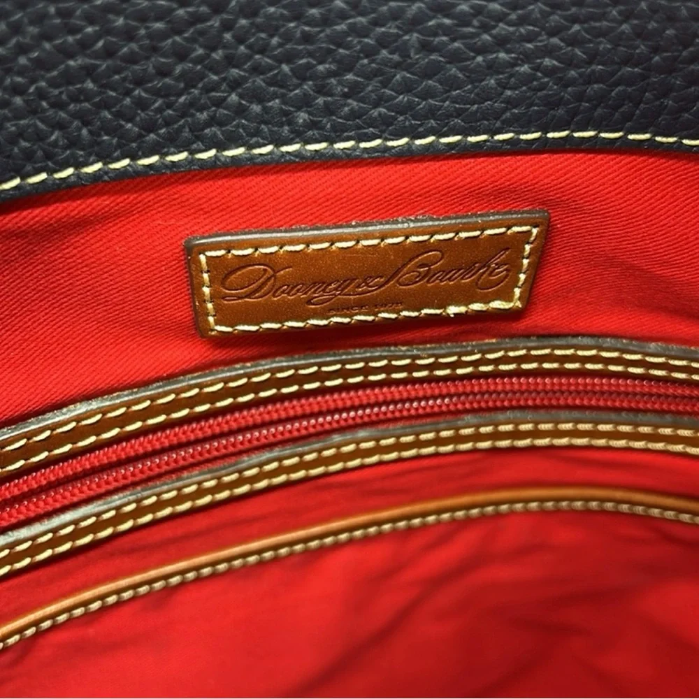 Dooney & Bourke Navy Dixon Hobo Pebble Leather Crossbody Bag! GUC!! - Picture 11 of 15
